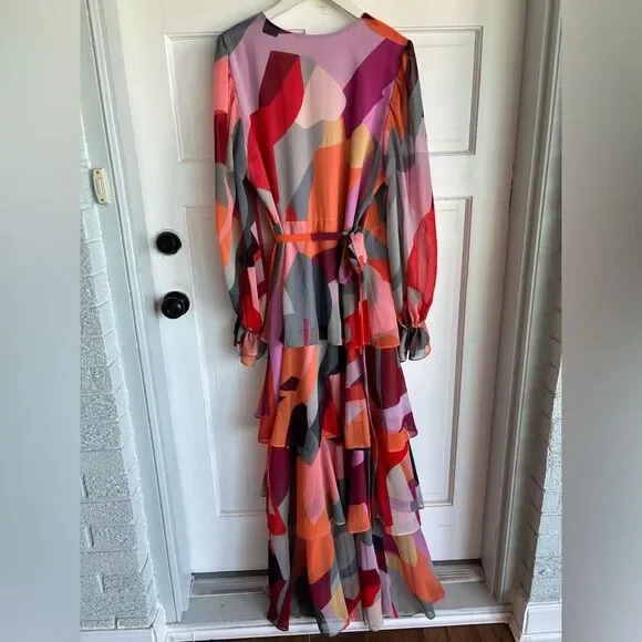 NWT Anthropologie Hutch Long-Sleeve V-Neck Wrap Maxi Dress
